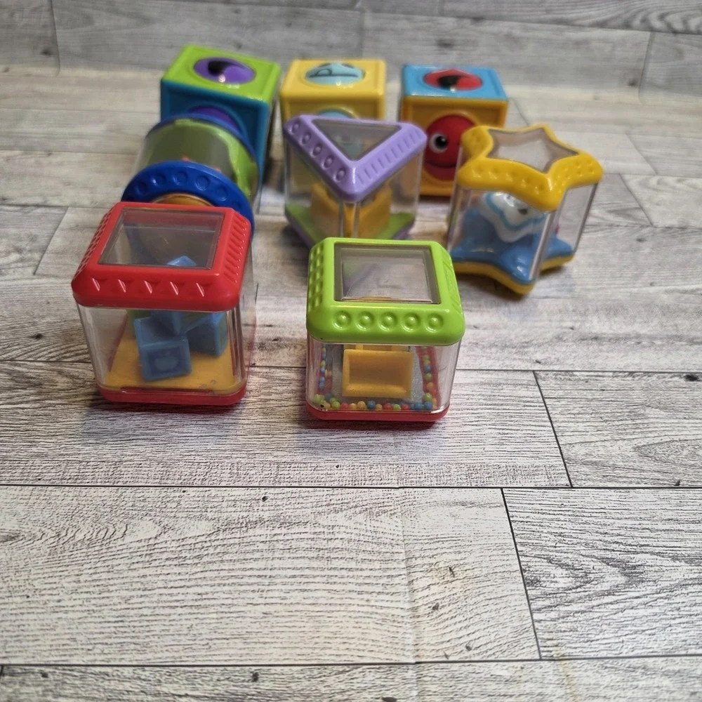 Fisher Price Peek A Boo Blocks Sensory Toys Lot Of 8